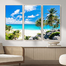 Tropical Beach Wall Art Canvas Print, Palm Tree Ocean by MyGreatCanvas | Canvas Wall Art Prints | Photo Prints & Wall Decor