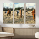 Texas Longhorn Wall Art Canvas Print, Western Ranch Cattle by MyGreatCanvas | Canvas Wall Art Prints | Photo Prints & Wall Decor