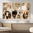 Western Longhorn Herd Wall Art Canvas Print, Sepia Texas by MyGreatCanvas | Canvas Wall Art Prints | Photo Prints & Wall Decor