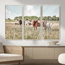Texas Longhorn Cattle Wall Art Canvas Print, Rustic Ranch by MyGreatCanvas | Canvas Wall Art Prints | Photo Prints & Wall Decor
