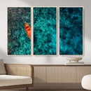 Turquoise Ocean Boat Wall Art Canvas Print by MyGreatCanvas | Canvas Wall Art Prints | Photo Prints & Wall Decor