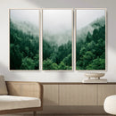 Misty Pine Forest Wall Art Canvas Print, Foggy Evergreen by MyGreatCanvas | Canvas Wall Art Prints | Photo Prints & Wall Decor