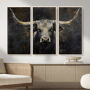 Rustic Longhorn Bull Wall Art Canvas Print – Vintage Western by MyGreatCanvas | Canvas Wall Art Prints | Photo Prints & Wall Decor