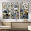 Abstract Floral Wall Art Canvas Print – Gold and Blue by MyGreatCanvas | Canvas Wall Art Prints | Photo Prints & Wall Decor
