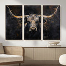 Abstract Longhorn Bull Wall Art Canvas Print – Rustic by MyGreatCanvas | Canvas Wall Art Prints | Photo Prints & Wall Decor