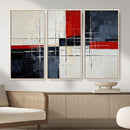 Navy Red Abstract Wall Art Canvas Print, Modern Luxury by MyGreatCanvas | Canvas Wall Art Prints | Photo Prints & Wall Decor