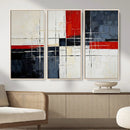 Navy Red Abstract Wall Art Canvas Print, Modern Luxury by MyGreatCanvas | Canvas Wall Art Prints | Photo Prints & Wall Decor