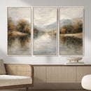 Neutral Abstract River Landscape Wall Art Canvas Print by MyGreatCanvas | Canvas Wall Art Prints | Photo Prints & Wall Decor