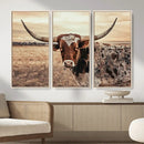 Texas Longhorn Wall Art Canvas Print – Western Cattle Ranch by MyGreatCanvas | Canvas Wall Art Prints | Photo Prints & Wall Decor