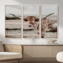 Texas Longhorn Bull Rustic Wall Art Canvas Print by MyGreatCanvas | Canvas Wall Art Prints | Photo Prints & Wall Decor