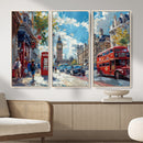 London City Street Wall Art Canvas Print, Big Ben & Red Bus by MyGreatCanvas | Canvas Wall Art Prints | Photo Prints & Wall Decor