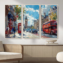 London City Street Wall Art Canvas Print, Big Ben & Red Bus by MyGreatCanvas | Canvas Wall Art Prints | Photo Prints & Wall Decor