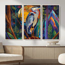 Colorful Heron Wall Art Canvas Print Tropical Bird Abstract by MyGreatCanvas | Canvas Wall Art Prints | Photo Prints & Wall Decor