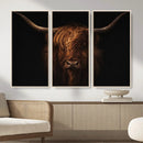 Highland Cow Wall Art Canvas Print – Moody Dark Rustic by MyGreatCanvas | Canvas Wall Art Prints | Photo Prints & Wall Decor