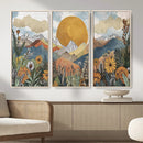 Boho Mountain Landscape Large Wall Art, Horizontal Gold by MyGreatCanvas | Canvas Wall Art Prints | Photo Prints & Wall Decor
