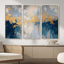 Blue Gold Abstract Large Framed Canvas Wall Art, Modern by MyGreatCanvas | Canvas Wall Art Prints | Photo Prints & Wall Decor
