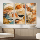 Geometric Boho Abstract Wall Art Canvas Print, Orange Blue by MyGreatCanvas | Canvas Wall Art Prints | Photo Prints & Wall Decor