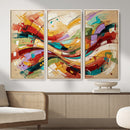 Geometric Abstract Wall Art Canvas Print, Orange Blue by MyGreatCanvas | Canvas Wall Art Prints | Photo Prints & Wall Decor