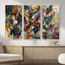 Geometric Abstract Wall Art Canvas Print, Orange Blue by MyGreatCanvas | Canvas Wall Art Prints | Photo Prints & Wall Decor