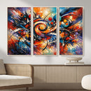 Geometric Abstract Wall Art Canvas Print, Orange Blue by MyGreatCanvas | Canvas Wall Art Prints | Photo Prints & Wall Decor