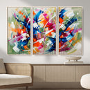 Geometric Abstract Wall Art Canvas Print, Orange Blue by MyGreatCanvas | Canvas Wall Art Prints | Photo Prints & Wall Decor