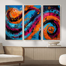 Geometric Abstract Wall Art Canvas Print, Orange Blue by MyGreatCanvas | Canvas Wall Art Prints | Photo Prints & Wall Decor