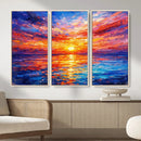 Colorful Knife Ocean Sunset Canvas — Orange Pink Teal by MyGreatCanvas | Canvas Wall Art Prints | Photo Prints & Wall Decor
