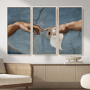 Funny Bathroom Canvas Wall Art, Michelangelo Creation of by MyGreatCanvas | Canvas Wall Art Prints | Photo Prints & Wall Decor