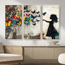 Banksy Butterfly Girl Wall Art Canvas Print, Framed Street by MyGreatCanvas | Canvas Wall Art Prints | Photo Prints & Wall Decor