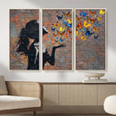 Urban Banksy Butterfly Girl Wall Art Canvas Print, Framed by MyGreatCanvas | Canvas Wall Art Prints | Photo Prints & Wall Decor