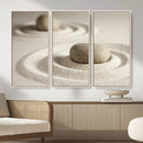 Zen Garden Stone Sand Canvas | Japanese Rock Garden Wall Art by MyGreatCanvas | Canvas Wall Art Prints | Photo Prints & Wall Decor