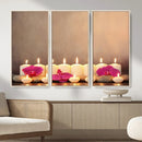 Spa Candles Orchid Canvas Print | Zen Wellness Relaxation by MyGreatCanvas | Canvas Wall Art Prints | Photo Prints & Wall Decor