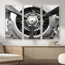 Vintage Propeller Plane Wall Art Canvas Print, Black and by MyGreatCanvas | Canvas Wall Art Prints | Photo Prints & Wall Decor