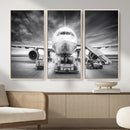 Airplane Wall Art Canvas Print, Black and White Jet Aircraft by MyGreatCanvas | Canvas Wall Art Prints | Photo Prints & Wall Decor