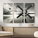 Vintage Airplane Wall Art Canvas Print, Black and White by MyGreatCanvas | Canvas Wall Art Prints | Photo Prints & Wall Decor