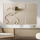 Zen Garden Stone Sand Canvas | Japanese Rock Garden Wall Art by MyGreatCanvas | Canvas Wall Art Prints | Photo Prints & Wall Decor