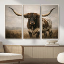 Longhorn Bull Wall Art Canvas Print, Western Farmhouse by MyGreatCanvas | Canvas Wall Art Prints | Photo Prints & Wall Decor