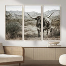 Texas Longhorn Bull Wall Art Canvas Print, Western Farmhouse by MyGreatCanvas | Canvas Wall Art Prints | Photo Prints & Wall Decor