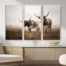 Texas Longhorn Canvas Wall Art Western Bull Desert Moody by MyGreatCanvas | Canvas Wall Art Prints | Photo Prints & Wall Decor