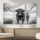 Texas Longhorn Canvas Wall Art Western Bull Desert Moody by MyGreatCanvas | Canvas Wall Art Prints | Photo Prints & Wall Decor