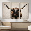 Texas Longhorn Canvas Wall Art Western Bull Desert Moody by MyGreatCanvas | Canvas Wall Art Prints | Photo Prints & Wall Decor