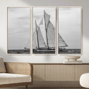 Vintage Sailboat Wall Art Canvas Print, Black and White by MyGreatCanvas | Canvas Wall Art Prints | Photo Prints & Wall Decor