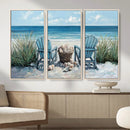Beach Canvas Wall Art Coastal Adirondack Chairs Ocean by MyGreatCanvas | Canvas Wall Art Prints | Photo Prints & Wall Decor