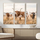 Texas Longhorn Canvas Wall Art, Rustic Farm Animal Photography Print, Farmhouse Country Decor, Western Ranch Art by MyGreatCanvas | Canvas Wall Art Prints | Photo Prints & Wall Decor