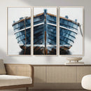 Blue Wooden Rowboat Canvas Wall Art, Coastal Nautical Boat Painting Print for Lake Beach House Decor, Minimalist Maritime Decor Artwork by MyGreatCanvas | Canvas Wall Art Prints | Photo Prints & Wall Decor