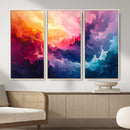 Colorful Abstract Canvas Wall Art Print, Vibrant Popup Color Art Print