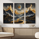 Abstract Mountain Wall Art Canvas Print Modern Landscape Painting Print