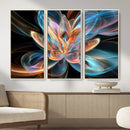 Fractal Lotus Canvas Wall Art, Blue Orange Glowing Flower Abstract Print, Modern Zen Meditation Room Decor, Ethereal Digital Art, Living Room by MyGreatCanvas | Canvas Wall Art Prints | Photo Prints & Wall Decor