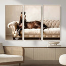 Funny Horse on Sofa Canvas Wall Art, Quirky Horse Lounging Photo Print, Whimsical Animal Decor, Living Room Conversation Art, Horse Lover Gift by MyGreatCanvas | Canvas Wall Art Prints | Photo Prints & Wall Decor