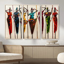 African Folk Art Canvas Wall Art, Colorful African Women Village Painting Print, Tribal Ethnic Home Decor, Vibrant African Art, Living Room by MyGreatCanvas | Canvas Wall Art Prints | Photo Prints & Wall Decor